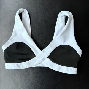 Jo & Jax Black/White Cross-Front Bralette YL